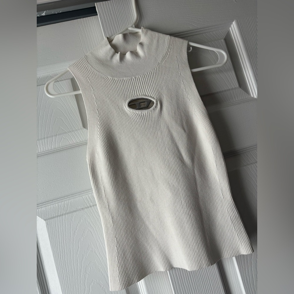 Diesel Cream Sleeveless Tank Top